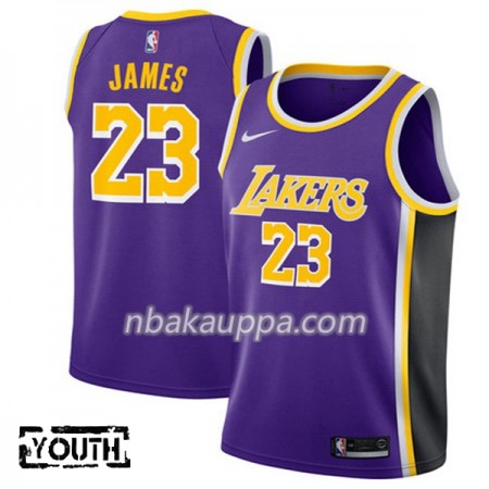 Los Angeles Lakers Lebron James 23 2018-19 Nike Violetti Pelipaidat Swingman - Lasten